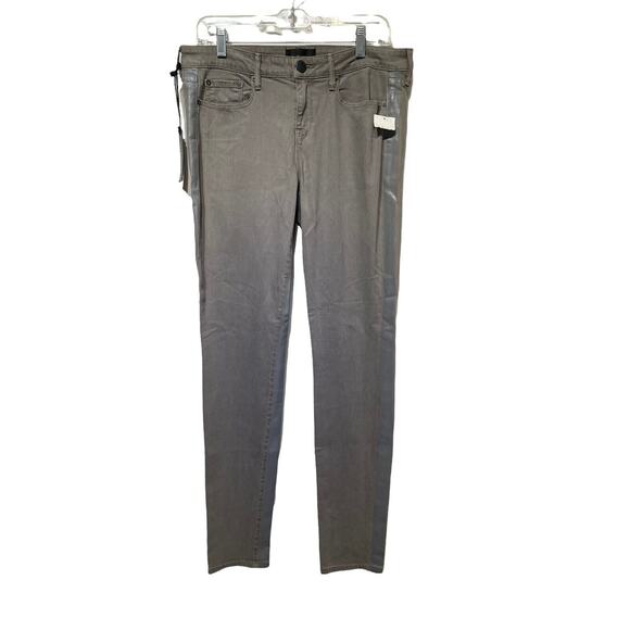 Vince Dylan Skinny Denim Jeans Silverfin Side Tuxedo Stripe Size 29 - Picture 1 of 7